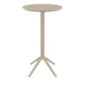 Sky Folding 60 Round Bar Table, Taupe