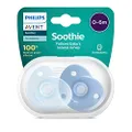 Philips Avent SCF099/21 Soothie Heart Pacifiers for 0-6 Months Babies, Blue (Pack of 2)