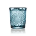 Libbey Hobstar Double Old Fashioned Glasses, 12-Ounce, Blue, Set of 4