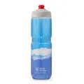 Polar Bottle Breakaway Insulated Water Bottle - BPA Free, Cycling & Sports Squeeze Bottle (Dawn to Dusk - Blue & Silver, 24 oz)