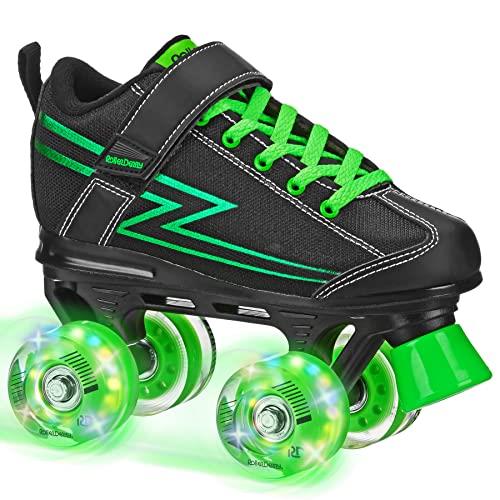 Roller Derby Blazer Boy's Lighted Wheel Roller Skate Black/Green Size 2