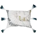 Coast To Coast Home Bicheno Cotton Cushion, 35 cm Length cm x 50 cm Length, Blue/Natural