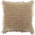 Coast To Coast Home Knowles Cotton/Jute Cushion, 50 cm Length cm x 50 cm Width, Natural