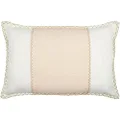Coast To Coast Home Aram Cotton Stitch Cushion, 40 cm Length cm x 60 cm Width, Nude