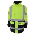 DNC Hivis H Pattern 2T Biomotion Tape Jacket, Large, Yellow/Navy