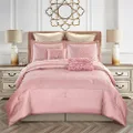 Bambury Niclous Comforter 7 Piece Set, Pink, Queen