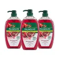 Palmolive Naturals Body Wash 3L (3x1L), Pomegranate with Mango, Soap Free Shower Gel, No Parabens or Phthalates