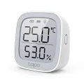 TP-Link Tapo Smart Room Temperature & Humidity Sensor, Auto, Real-Time, 2.7" E-ink Display, Free Data Storage & Visual Graphs, Instant App Notification, Smart Home, Hub Required (Tapo T315)