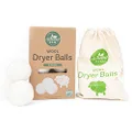 Activated Eco Wool Dryer Balls with Storage Pouch (6 Pieces)