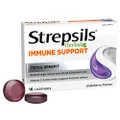 Strepsils Herbal Immune Support Lozenges, Elderberry, 16 Pack