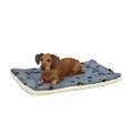 MidWest Homes for Pets Reversible Paw Print Pet Bed in Blue/White, Dog Bed Measures 28.5L x 19.5W x 3H for Medium Dogs, Machine Wash