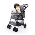 Ibiyaya Cloud 9 Pet Stroller for Dogs and Cats, Mustard Yellow