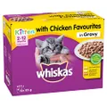 Whiskas Favourites Kitten Chicken with Gravy Cat Wet Food 85 g (Pack of 60)