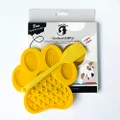 Mimi & Munch Silicone Suction Cup Paw Lick Mat with Spatula, Yellow