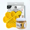 Mimi & Munch Paw Lick Mat with Natural Peanut Butter, Yellow