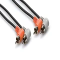 Hosa Stereo Interconnect Dual Right-Angle RCA to RCA Cable, 1 Meter