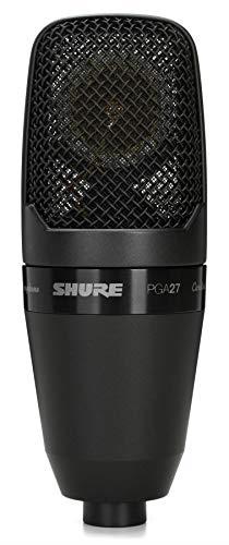 Shure PGA27-LC Cardioid Large-Diaphragm Side-Address Cadioid Condenser Microphone with Shock-Mount and Carrying Case, No Cable