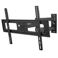 One For All TV Wall Bracket Mount Screen Size 32-84 Inch for All Types of TVs (LED LCD Plasma) 20° Tilt 180° Swivel Max Weight 50kgs VESA 200x200 to 600x400 Free Toolbox app Black WM2651