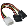 Astrotek 4 Pins to 2X 15 pins 18AWG RoHS Internal Power to SATA Molex Cable