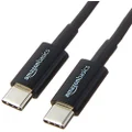 Amazon Basics USB Type-C to USB Type-C 2.0 Cable - 6 Feet (1.8 Meters) - Black_5 Pack