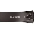 Samsung Bar Plus USB Drive, Titan Gray, Metallic Chassis, 64GB USB3.1, Transfer Speed up to 300 MB/s, 5 Years Warranty