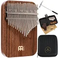 Kalimba Thumb Piano, 21 Steel Keys with Solid Black Walnut Body — C Major Scale — Includes Tuning Hammer and Case, For Sound Healing Therapy, Yoga and Meditation, 2-YEAR WARRANTY