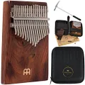 Kalimba Thumb Piano, 17 Steel Keys with Solid Black Walnut Body — C Major Scale — Includes Tuning Hammer and Case, For Sound Healing Therapy, Yoga and Meditation, 2-YEAR WARRANTY