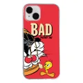 ERT Group Sylvester and Tweety 003 TPU Phone Case for iPhone 14 Plus, Red