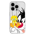 ERT Group Sylvester and Tweety 002 TPU Phone Case for iPhone 14 Pro Max, Transparent