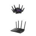 ASUS ROG Rapture GT-AX11000 Pro Tri-Band WiFi 6 Extendable Gaming Router & RT-AX3000P Dual Band WiFi 6 (802.11ax) Router