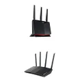 ASUS RT-AX86U Pro (AX5700) Dual Band WiFi 6 Extendable Gaming Router & RT-AX1800S Dual Band WiFi 6 (802.11ax) Router