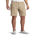 Nautica Men's Cotton Twill Flat Front Chino Short, True Khaki, 38W Tall