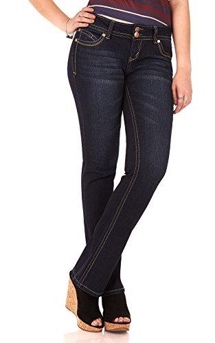WallFlower Plus Size Luscious Curvy Basic Bootcut Jeans in Scarlett Size: 24
