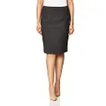 Calvin Klein Women's Straight Fit Suit Skirt (Regular and Plus Sizes), Charcoal, 4