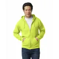 Gildan Unisex Adult Fleece Zip Hoodie Sweatshirt, Style G18600, Multipack, Safety Green (1-Pack), Medium