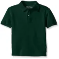Nautica Boys' Big School Uniform Short Sleeve Polo Shirt, Button Closure, Comfortable & Soft Pique Fabric, Hunter, 18-20