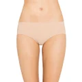 Calvin Klein Women's Invisibles Hipster, Beige, X-Small