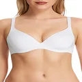Berlei Women's Underwear Microfibre Barely There T-Shirt Bra, White, 10E