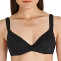 Berlei Women's Underwear Microfibre Barely There Luxe Contour Bra, Black, 18D