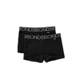 Bonds Girls’ Underwear Hipster Short - 2 Pack, Black (2 Pack), 3/4