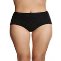 JOCKEY Women's Underwear No Ride Up Lace Full Brief, Black, 10