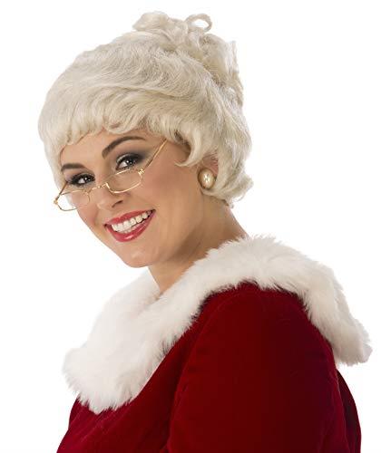 Rubie's Womens Deluxe Mrs. Claus Wig Costume Wig One Size White