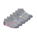 PUMA Unisex 6 Pack Low Cut Socks, Grey/Pink, 9 11 US