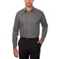 Van Heusen Men's Tall Fit Dress Shirts Poplin, Grey, 16.5" Neck 35"-36" Sleeve