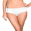 Shadowline Women's Hidden Elastic Nylon Hipster Panty 3-Pack, White, 10