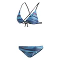 Adidas Women's Fitness Parley Infinitex All Over Print Two Piece Beach Bikini, Legend Ink/Dark Blue, 14 Size