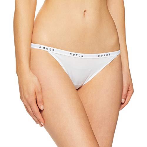 Bonds Women's Underwear Cotton Blend Originals String Bikini Brief, White, 10