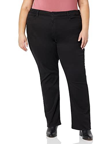 NYDJ Women's Plus Size Marilyn Straight Ankle Jeans | Slimming & Flattering Fit, Black, 18 Plus