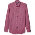 Cutter & Buck Men's Long Sleeve Anchor Gingham Tailored Fit Button Up Shirt, Embark, Large