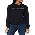 Calvin Klein Jeans Women's Institutional Core Logo Crew Neck T-Shirt, Black, Medium